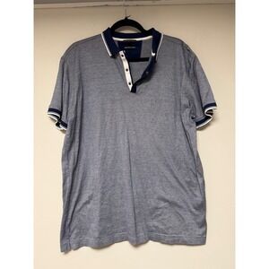 Massimo Boni Men's XXL Polo Shirt Blue Double‎ Mercerized Cotton